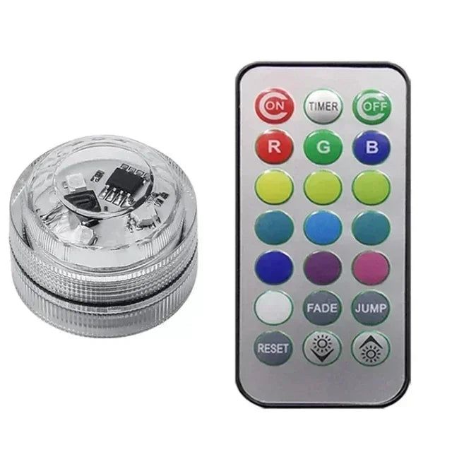 Wireless Adhesive LED Car Interior Ambient Light Remote Control Decor Auto Roof Foot Atmosphere Lamp Bicycle Tail Light