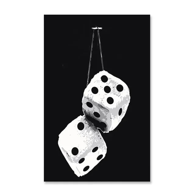 Black And White No Ball Art Poster Billiards Club Theme Wall Art Canvas Painting Prints for Living Room Corridor Home Decor