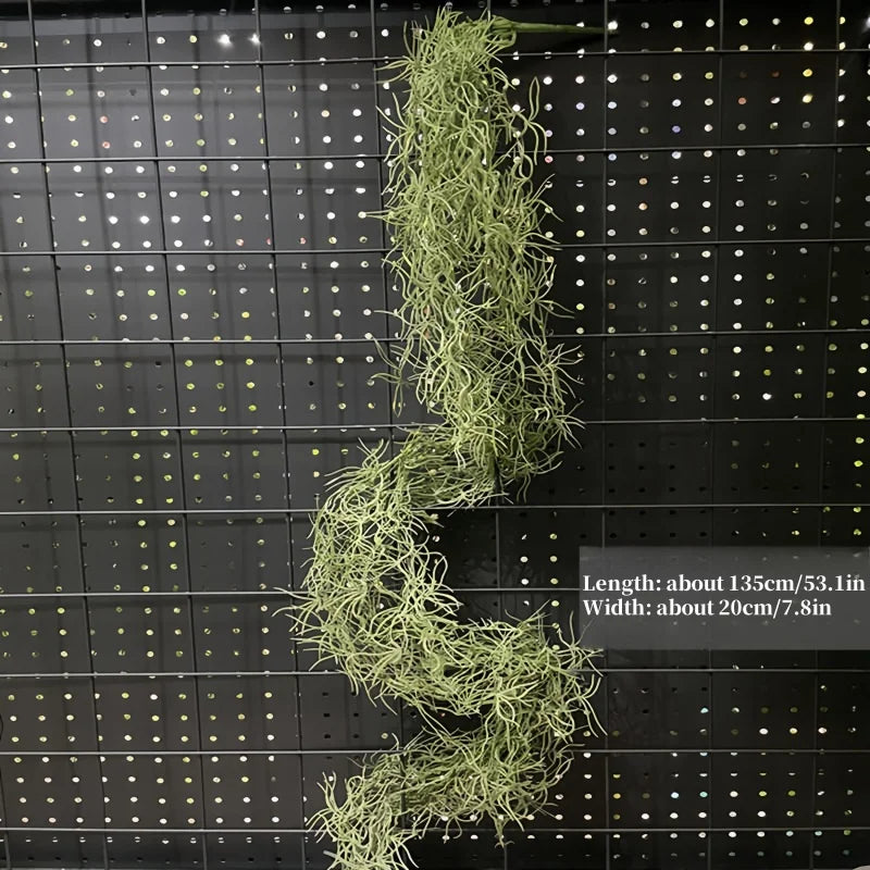 1PC Artificial Hanging Green Plants Fake Rattan Wall Hanging Plastic Vine for Home Garden Restaurant Decoration Soft Landscaping