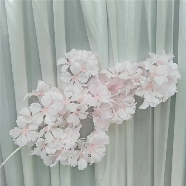 90cm Silk Hydrangea White Branch Drifting Snow Gypsophila Artificial Flowers Cherry Blossoms Wedding Arch Decorate Fake Flower