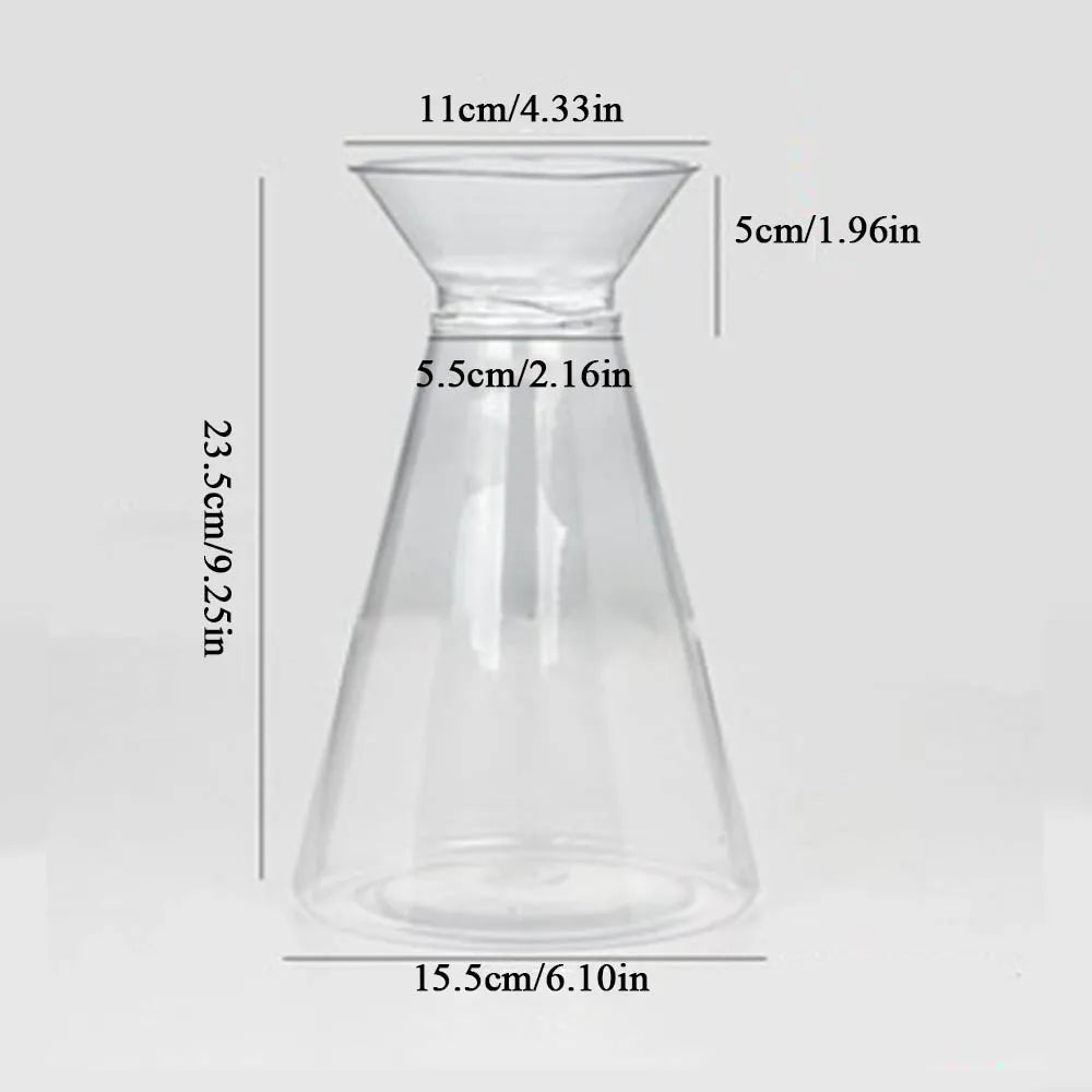 Nordic Transparent Plastic Vase Flower Arrangement Container Creative Hydroponic Plant Flower Vases Home Living Room Desk Decor