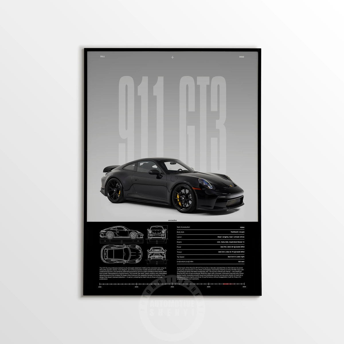 Minimalist 911 Turbo GT3-RS GT4 RS Hyper Car Sports Car Supercar Poster Canvas Painting Motosport Wall Art Pictures Home Decor