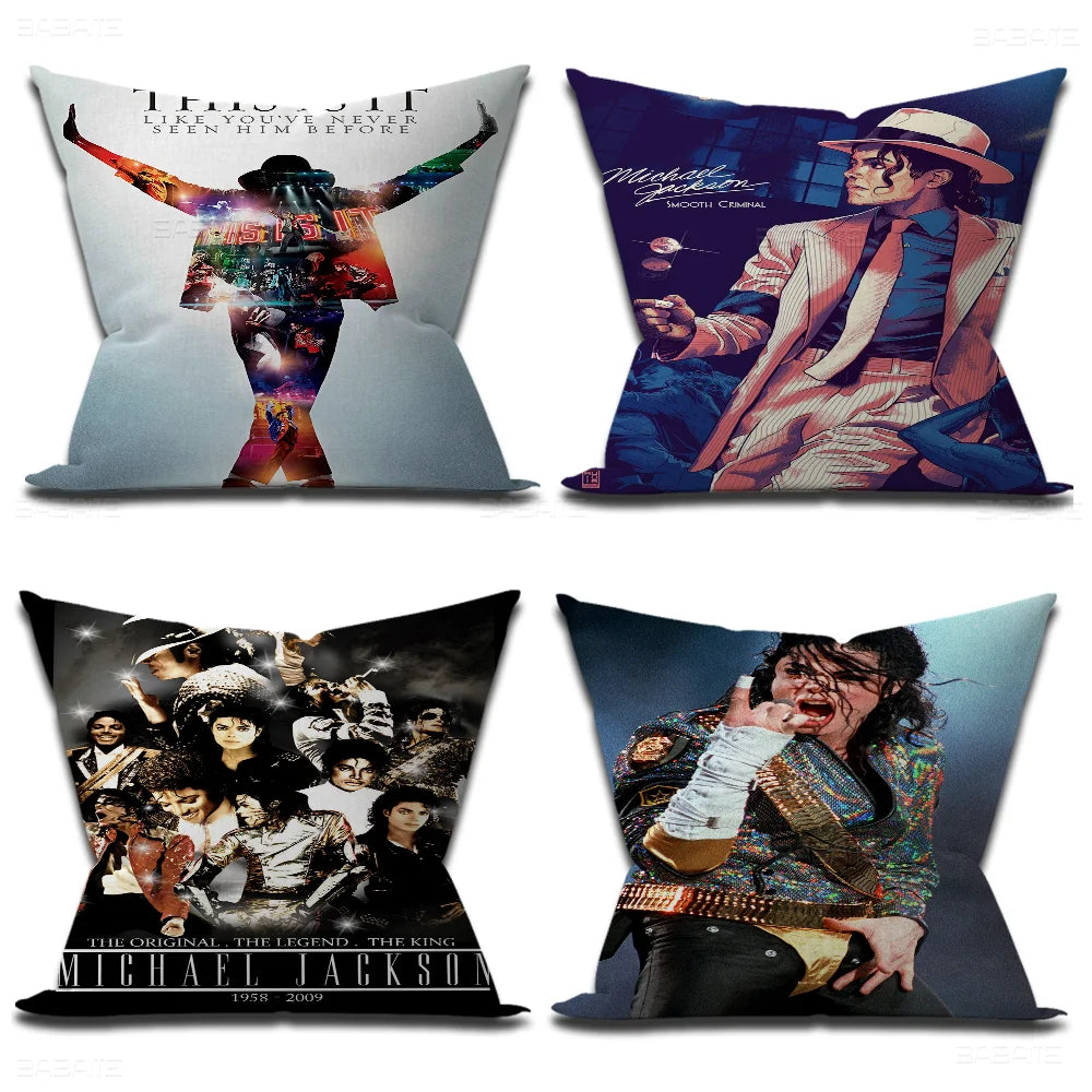 Musicians And Singers Michael Jackson Personalized Picture Text Home Decorative Pillows Household Gifts 45x45cm