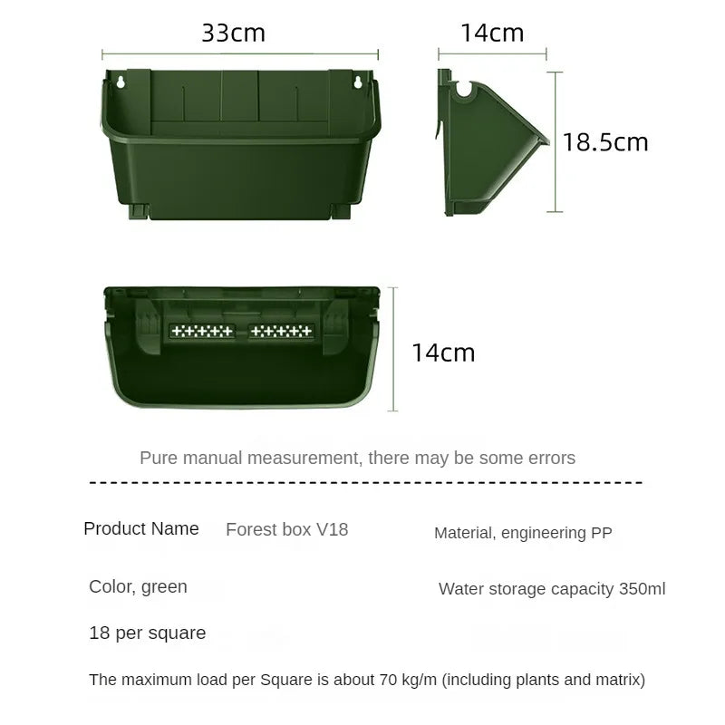 Garden Plant Walls Flower Pots Enclosures Hanging Plastic Containers Horticultural Flower Beds Vertical Greening Planting Boxes