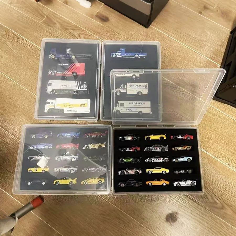 Matchbox car model storage box 1:64 ratio alloy car model 15 grid organizing and collecting box