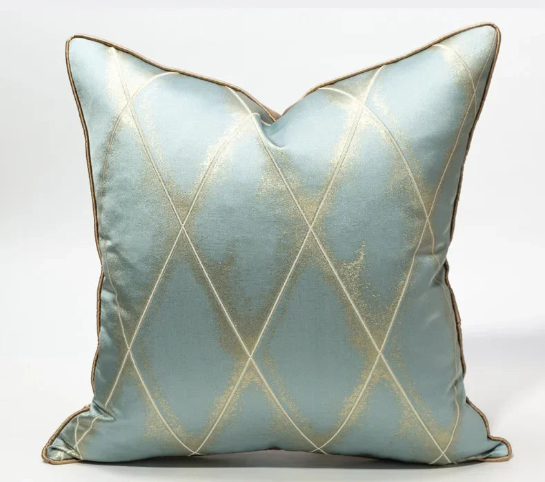 40 Style High Grade Cushion Cover 30x50/45x45/50x50CM Light Luxury Jacquard Pillowcase Champagne Blue Home Hotel Bed Sofa Decor