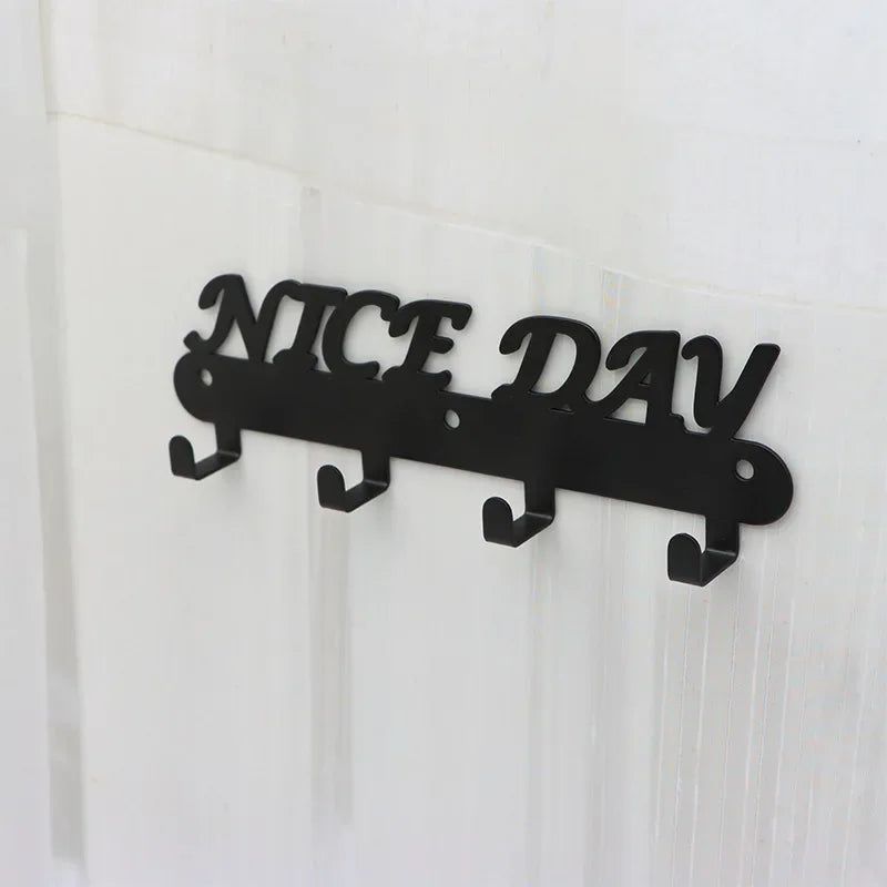 Decorative Metal Key Holder Wall Mounted Key Hooks Hanging Artwork Storage Rack Home Iron Art