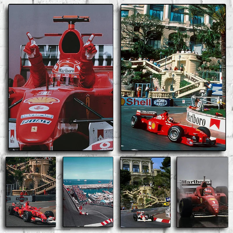 Motorsport Racing Track Race Cars Enthusiasts Poster Print Wall Art Pictures Canvas Painting Living Room Bedroom Home Decor