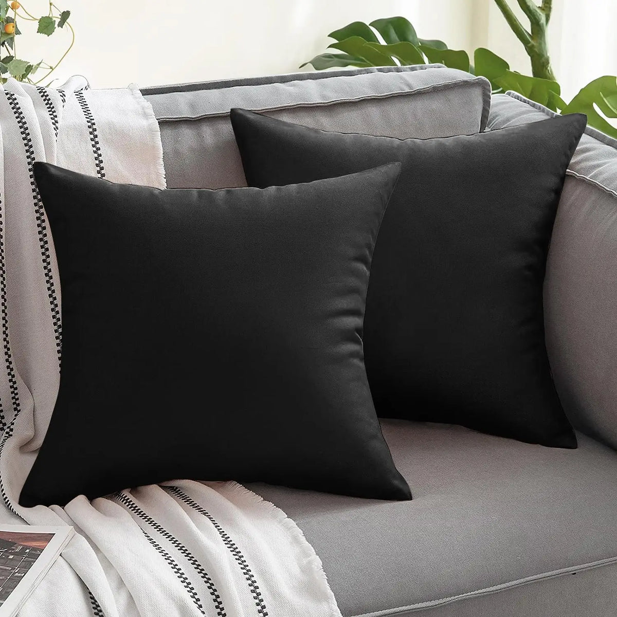 1pc Outdoor Waterproof Throw Pillow Covers Decorative Square Cushion Case Patio Pillows for Couch Room Decor