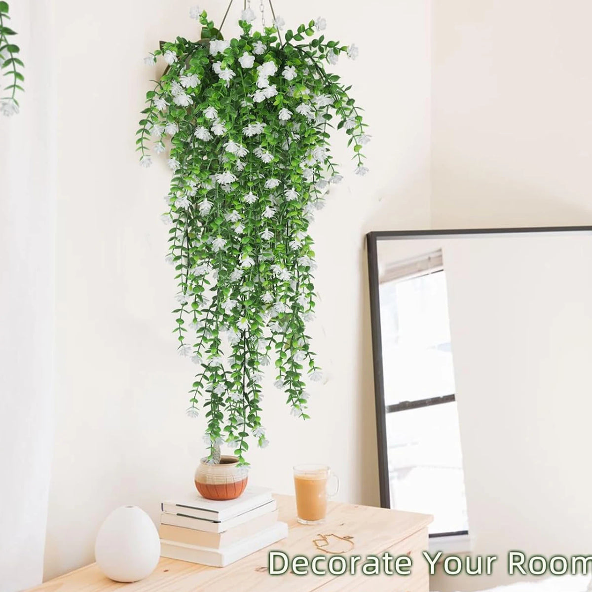 Artificial Plant Eucalyptus Camellia Plastic Wedding Festival Arch Wall Home Room Outdoor Garden Hanging UV Protection DIY Gifts