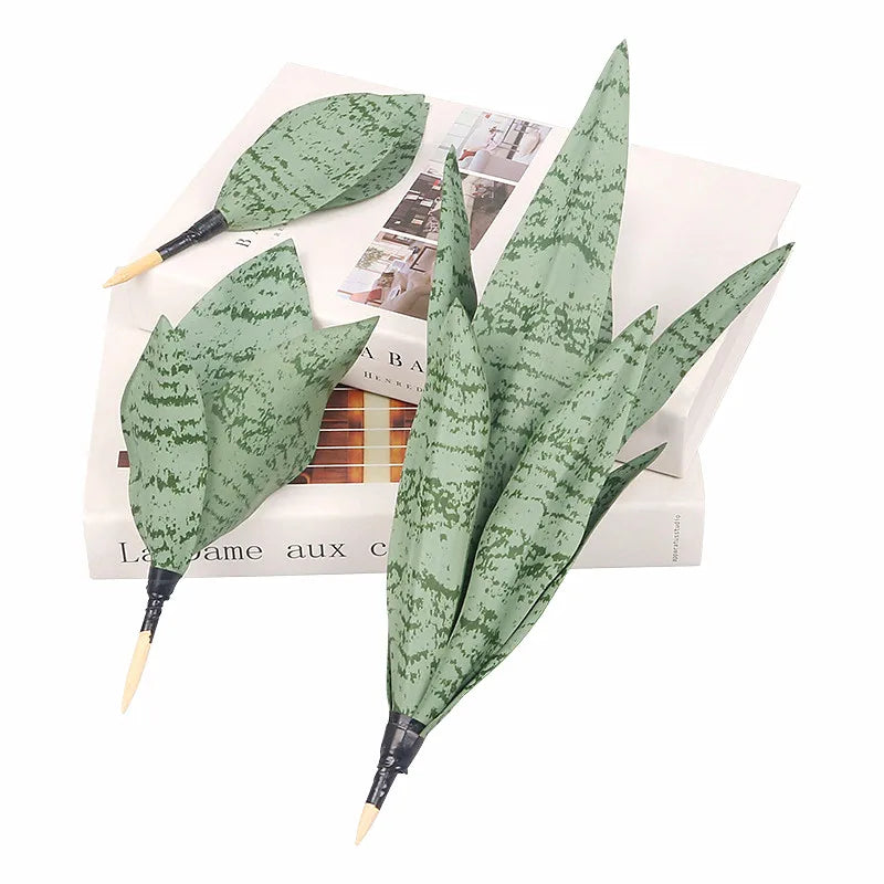 Artificial Succulents Plants House Decoration Accessori Tropical Fake Long Leaf Bonsai Hotel Party Home Decor Photo Props