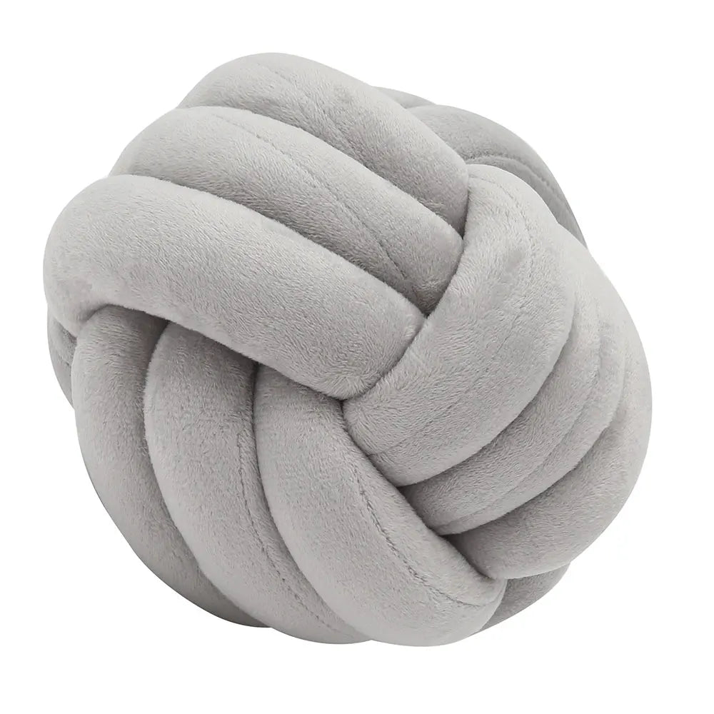 Warm Nordic Style Round Pillow Cushion Velvet Knotted Cushion Solid Baby Rest Sleep Dolls Stuffed Kid Adult Bedroom Decor