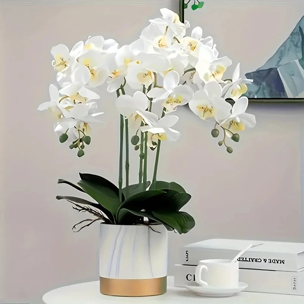 69cm Phalaenopsis Artificial Flower Branches Real Touch Faux Orchid Stems for Floral Arrangement Wedding Party Home Decoration