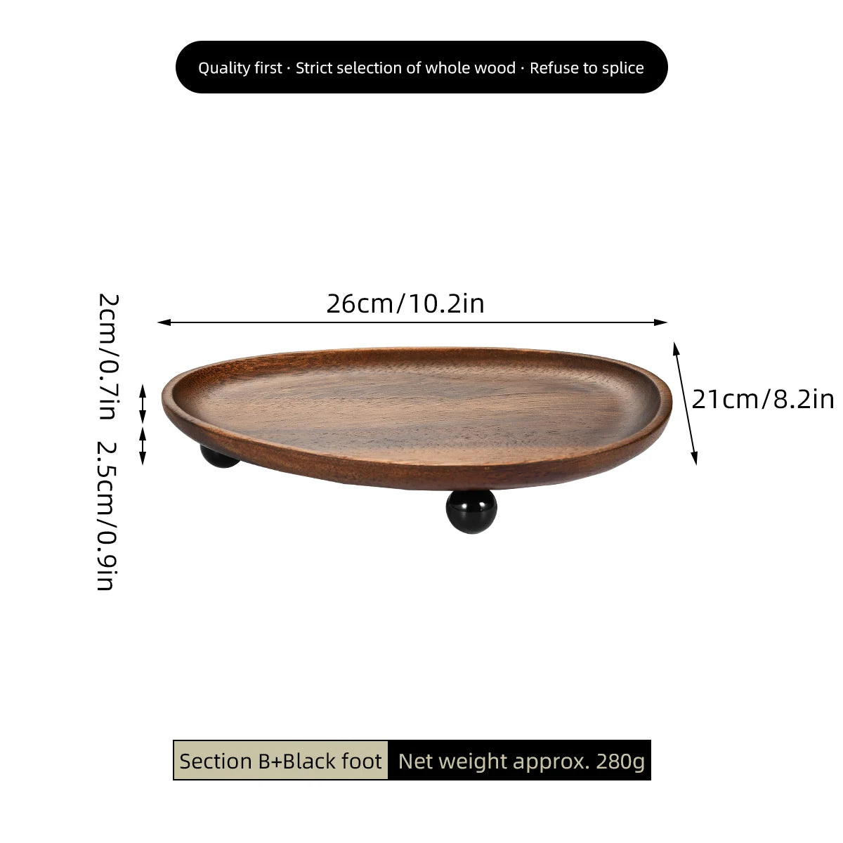 Wooden Oval Irregular Tray, Multifunctional Desktop Decorative Tray, Aromatherapy Storage, Key Tray, Jewelry & Accessories Organizer, Home Decor, 1pc