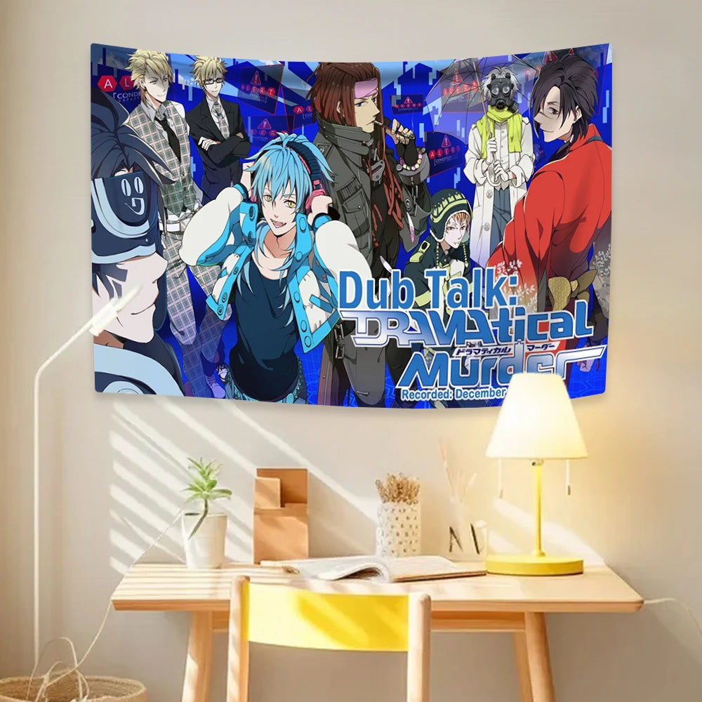 Japanese Anime Tapestry Dramatics Game Murders Flag Home Decoration Living Room Bedroom Backdrop Cloth Festival Gifts