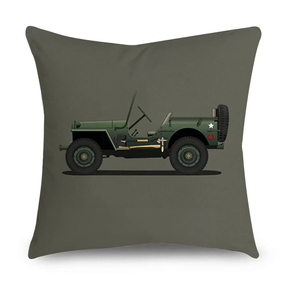 New Sports Car Cushion Cover Full Body Cartoon Pattern Pillow Case for Home Sofa Car Decor Pillowcase 45cm*45cm