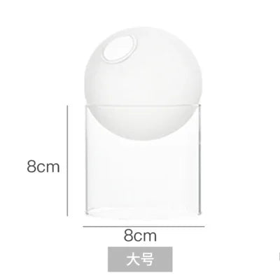 Mini Round Flower Vase Hydroponic Container Micro Landscape Glass Ecological Bottle Borosilicate Glass Bottle With Home Decorate