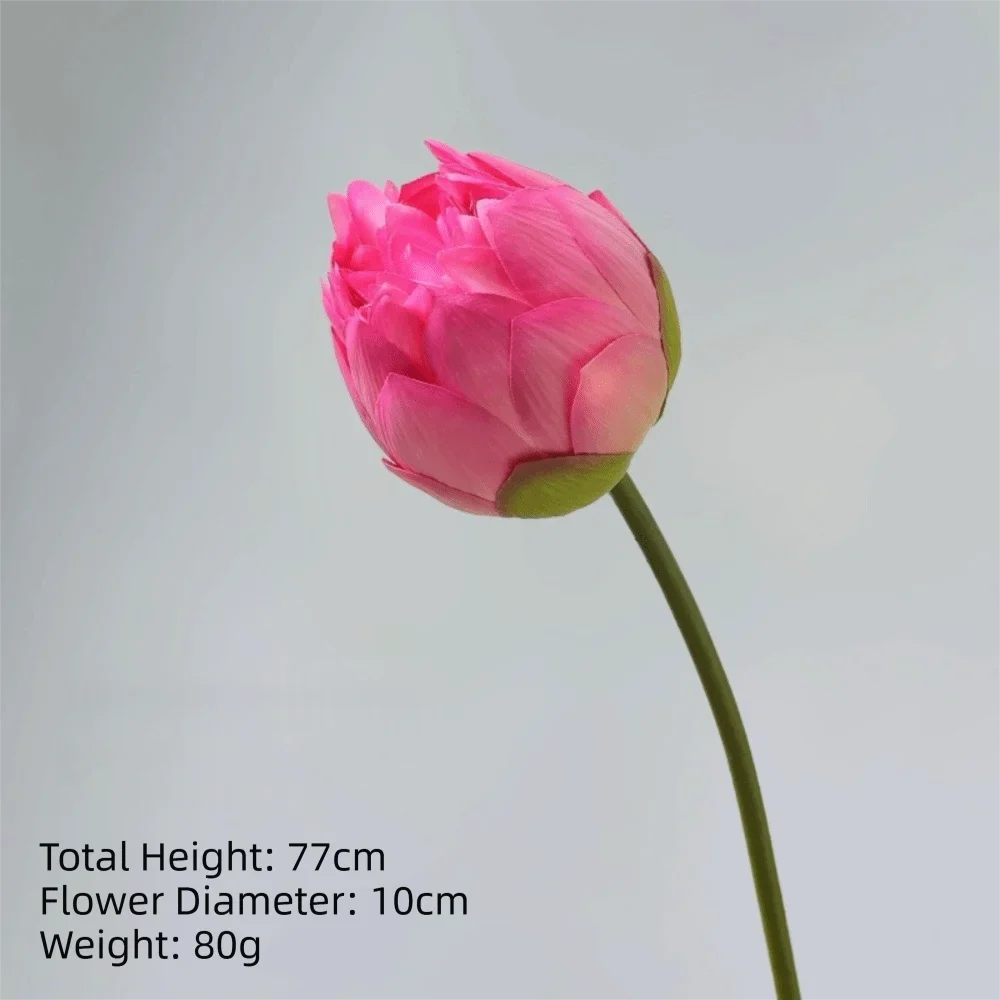 1PC DIY Decoration Artificial Flower New Landscape Long Stem PU Green Plant Artificial Flower Pole Lotus Pod Artificial Lotus