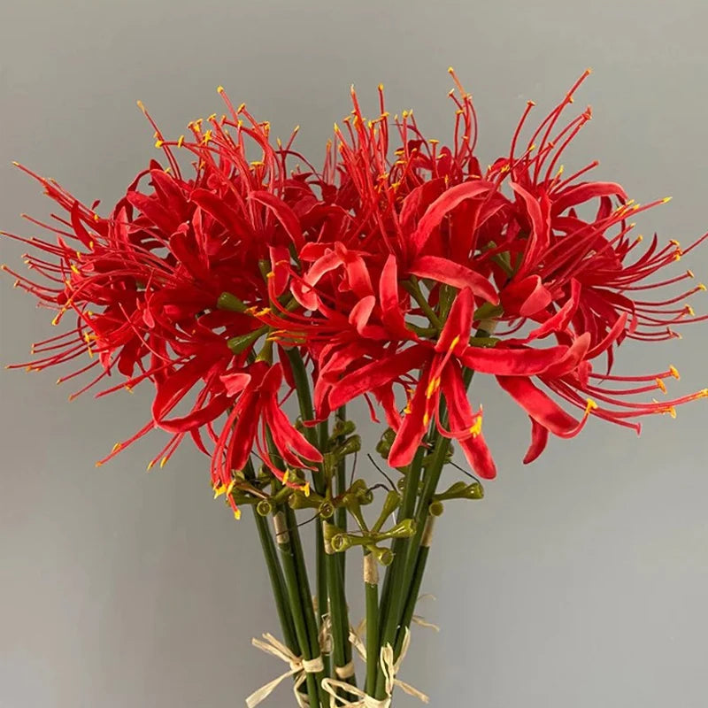 Luxury Long Branch Higan Flower Silk Weathered Orchid Flower Artificial Wedding Christmas Home Garden Decoration Arrangement