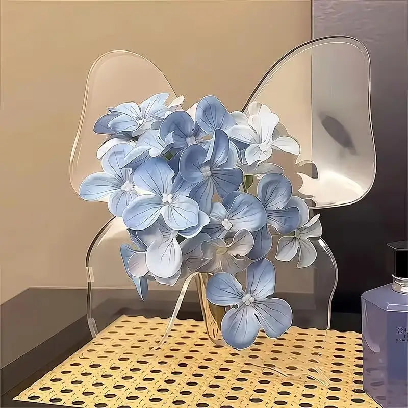 2pcs Butterfly Vase Centerpieces – Clear Acrylic Bud for Holidays, Weddings & Flower Arranging