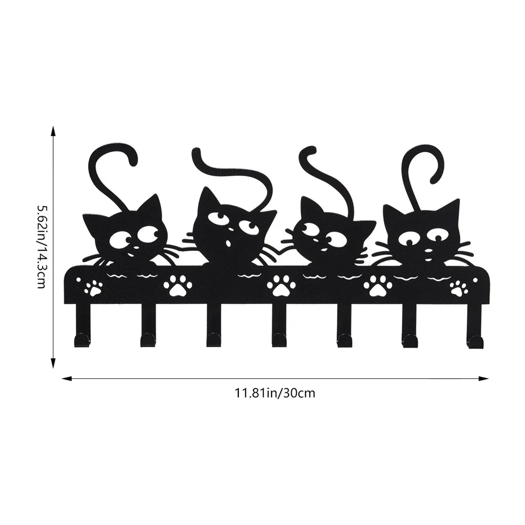 CIFBUY Iron Wall Art Metal Key Hook Home Entryway Organizer for Coats Hats Bags Decorative Hanging Decor Modern Rustic Accent