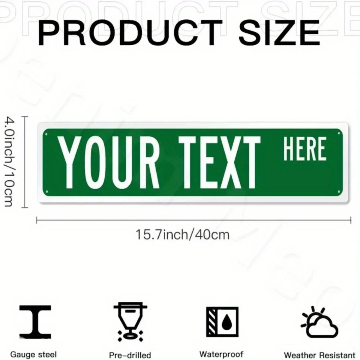 Personalized Metal Sign - Suitable for Offices, Workplaces & Homes, Custom Text, Ideal for Outdoor Decor.