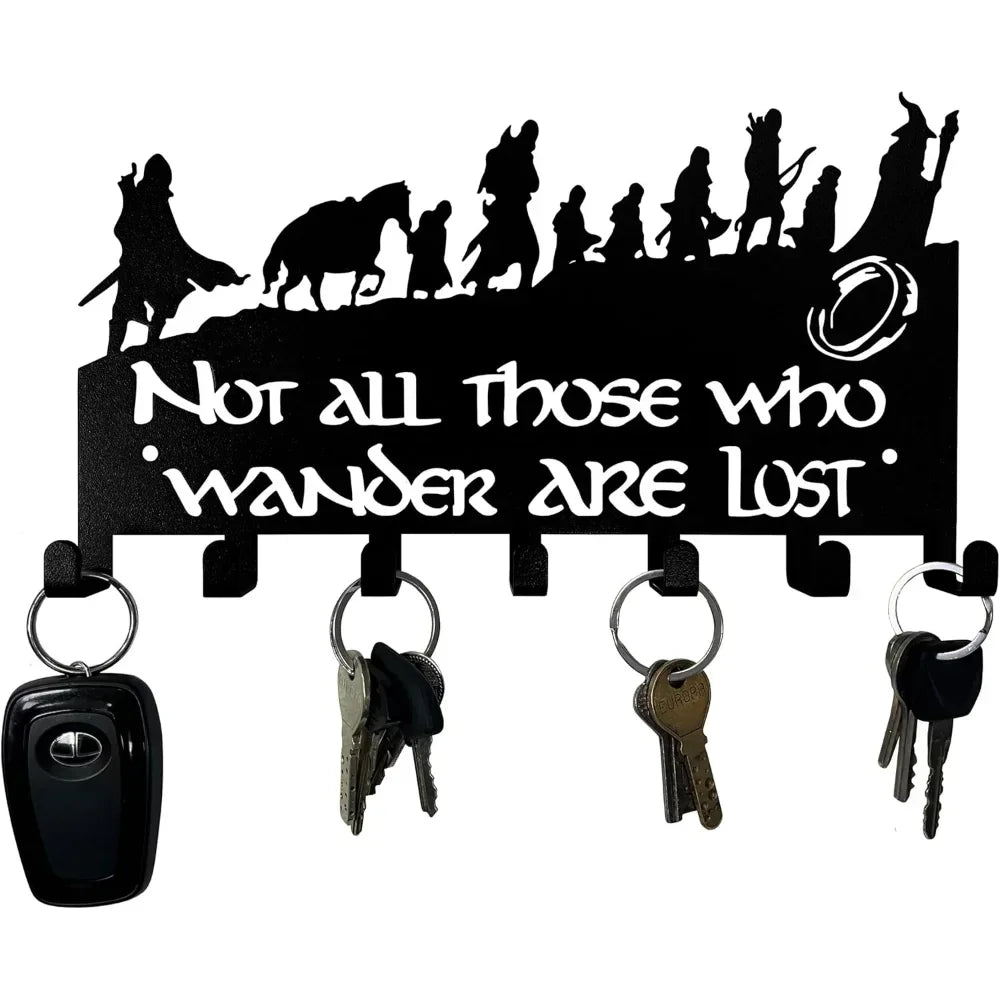 Decorative Metal Key Holder Wall Mounted Key Hooks Hanging Artwork Storage Rack Home Iron Art