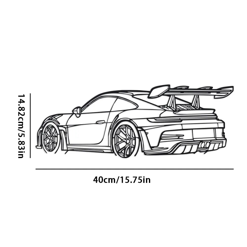 1pc Metal for Supercar Metal Wall Art Modern Iron Home Decor Sign, Dynamic Racing Car Outline Sculpture, Car Decor Ideal choice