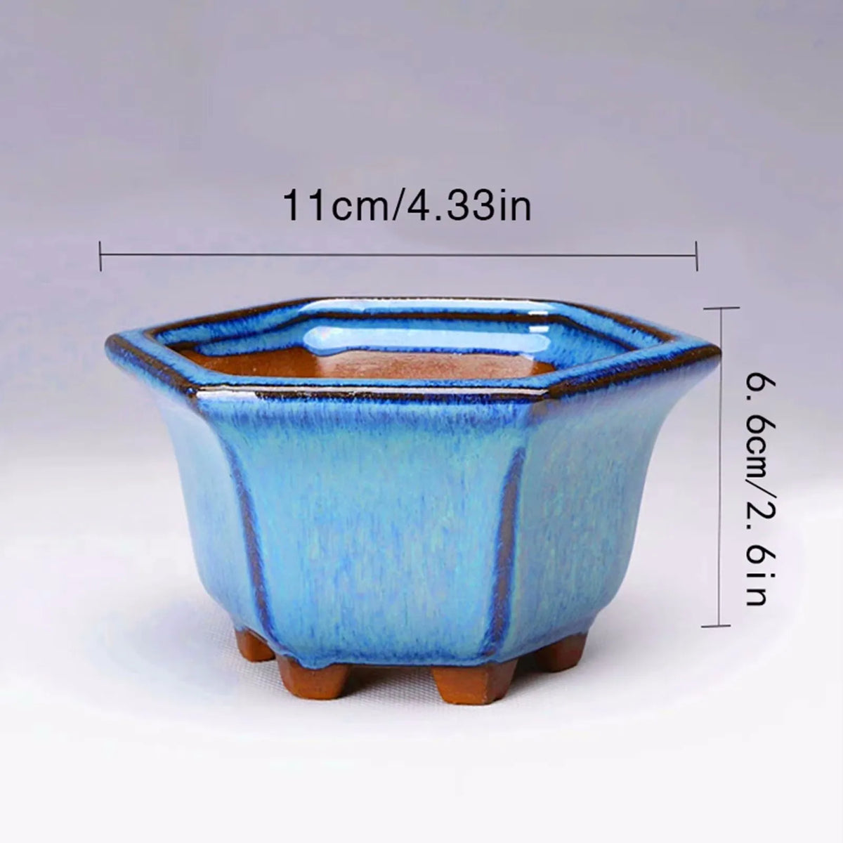 Chinese Style Bonsai Pots Breathable Stoneware Bonsai Pots With Holes Chinese Style Bonsai Flowerpot Ceramic Crafts for Garden