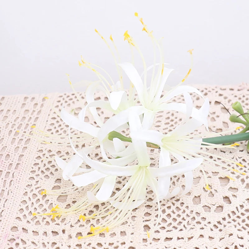 Luxury Long Branch Higan Flower Silk Weathered Orchid Flower Artificial Wedding Christmas Home Garden Decoration Arrangement