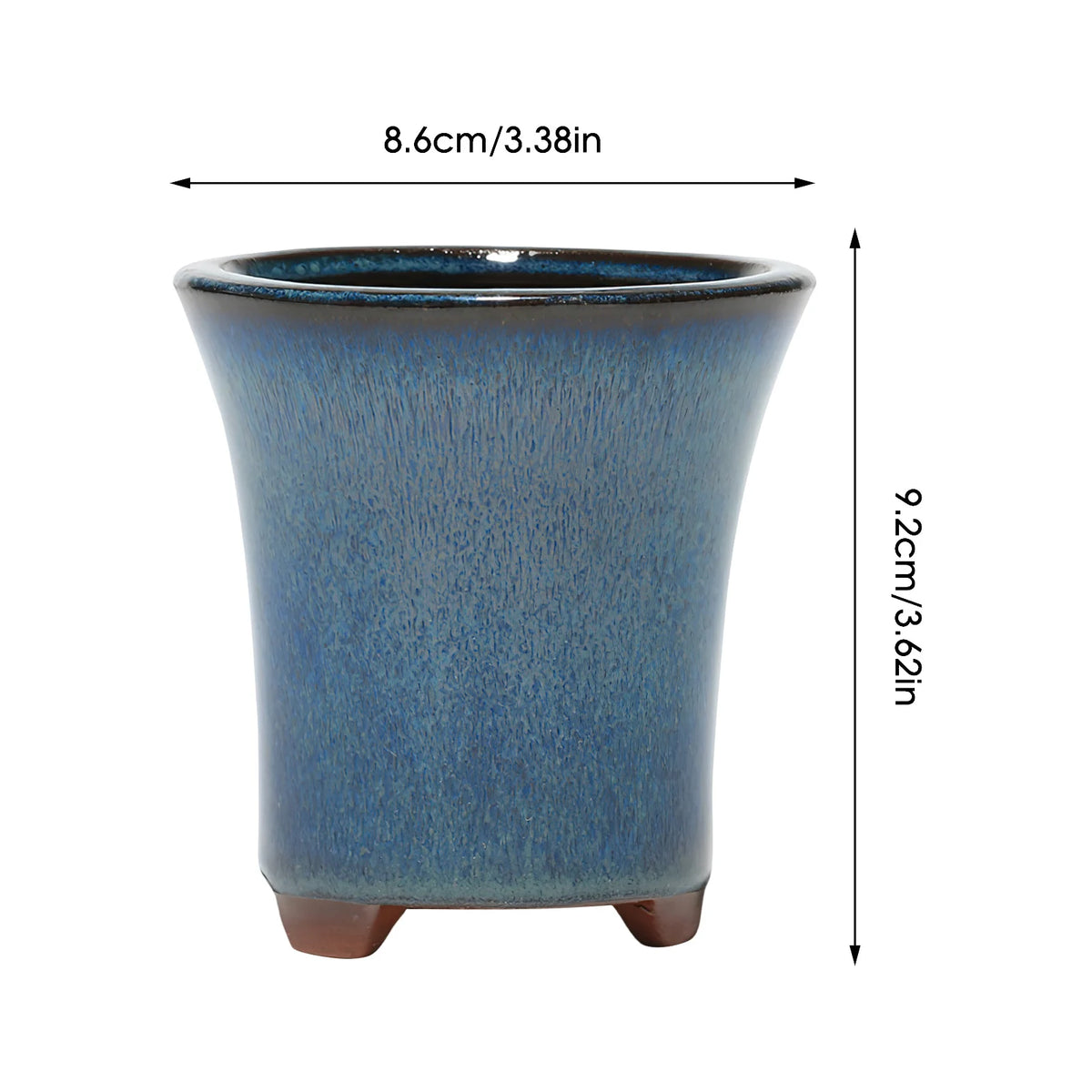 Chinese Style Bonsai Pots Breathable Stoneware Bonsai Pots With Holes Chinese Style Bonsai Flowerpot Ceramic Crafts for Garden