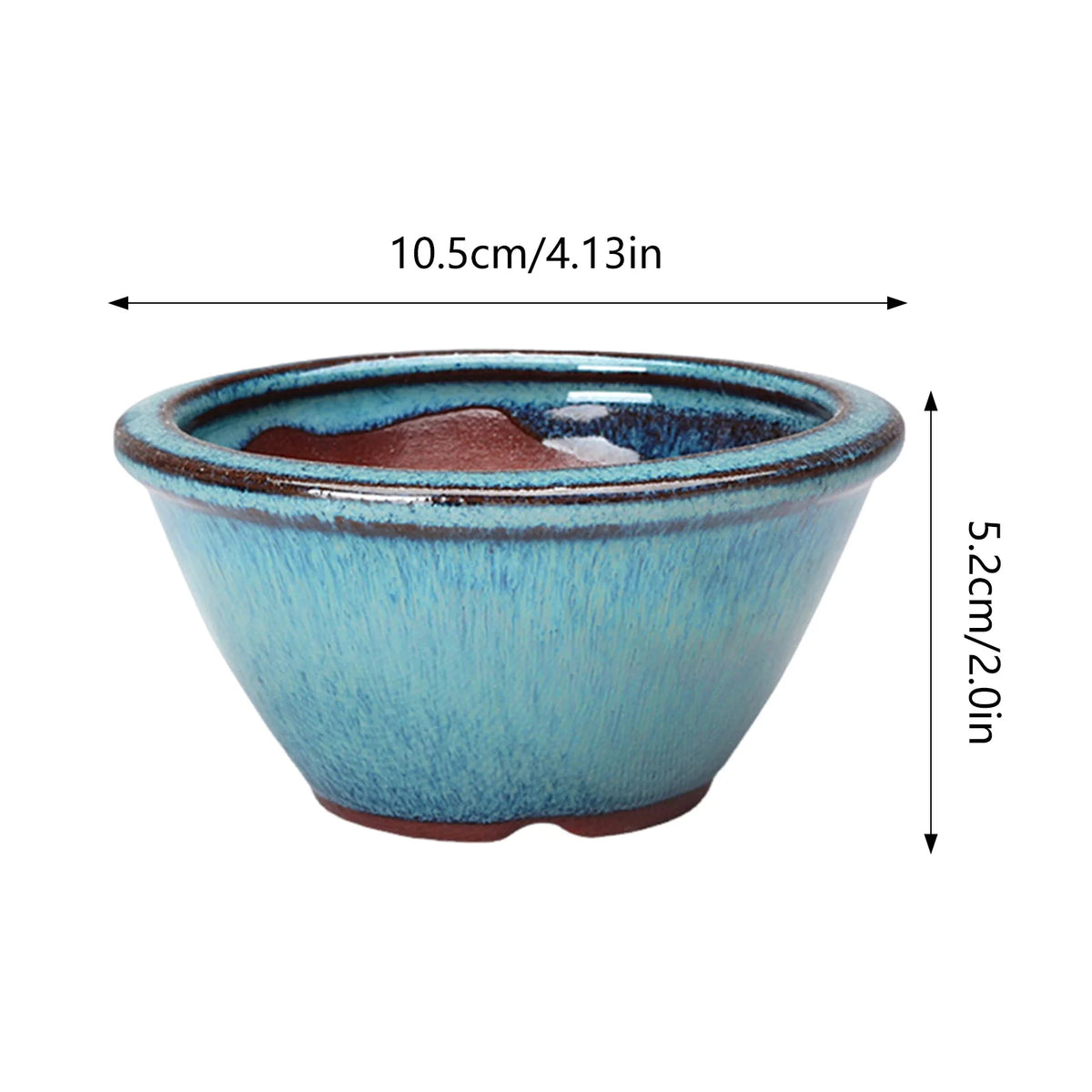 Chinese Style Bonsai Pots Breathable Stoneware Bonsai Pots With Holes Chinese Style Bonsai Flowerpot Ceramic Crafts for Garden