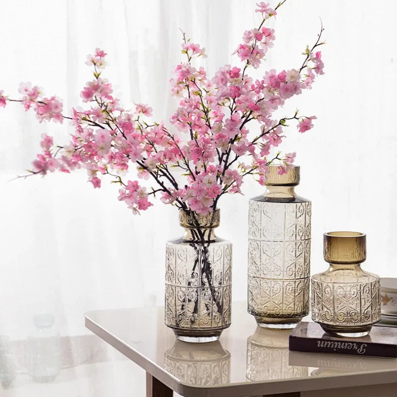 Artificial Cherry Blossom Branches, Silk-Like Plastic Flowers for Wedding Arch, Party & Home Decoration