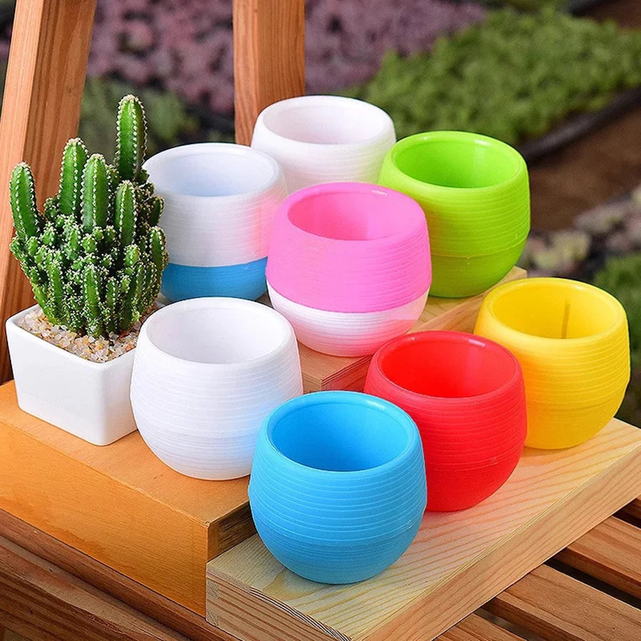 5/10/20pcs Mini Flower Pots for Succulents Small Plants DIY Interchangeable Planters with Drainage Hole Water Reservoir JXB