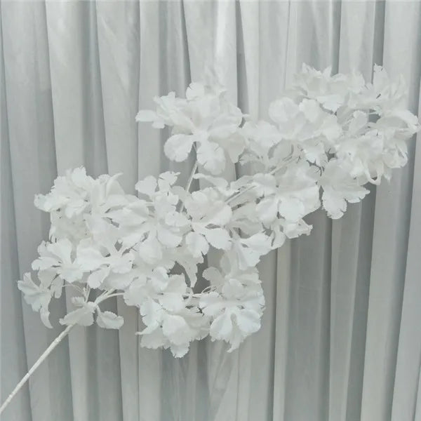 90cm Silk Hydrangea White Branch Drifting Snow Gypsophila Artificial Flowers Cherry Blossoms Wedding Arch Decorate Fake Flower