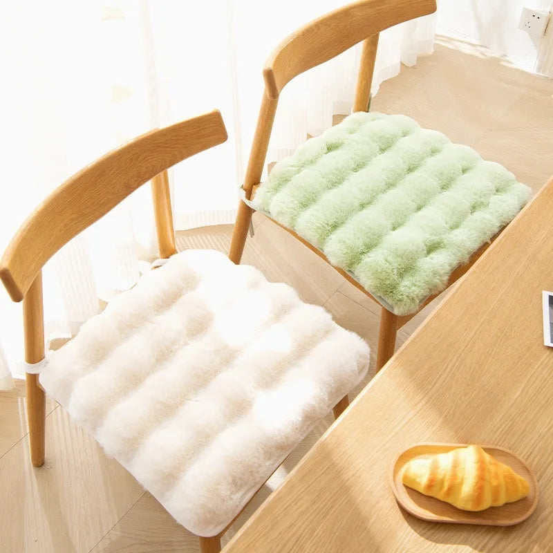 Winter Thickened Plush Student Cushion Seat Cushion Rabbit Velvet Warm Seat Cushion Fart Cushion Office Sedentary Artifact