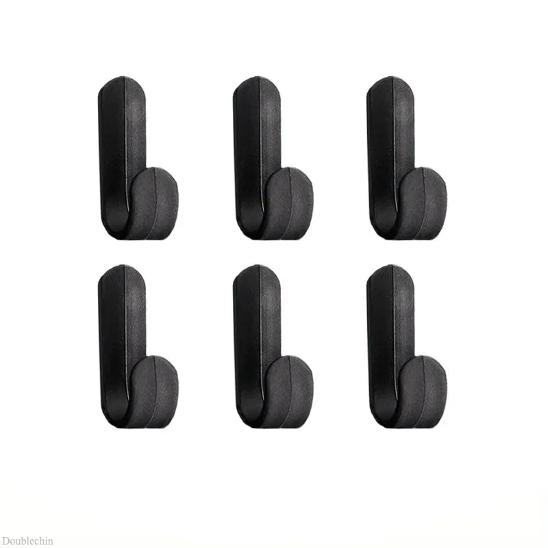 6PCS Strong Self-Adhesive J-Hooks – Waterproof Wall Hangers for Keys, Towels, Umbrellas – Kitchen & Living Room Organizer