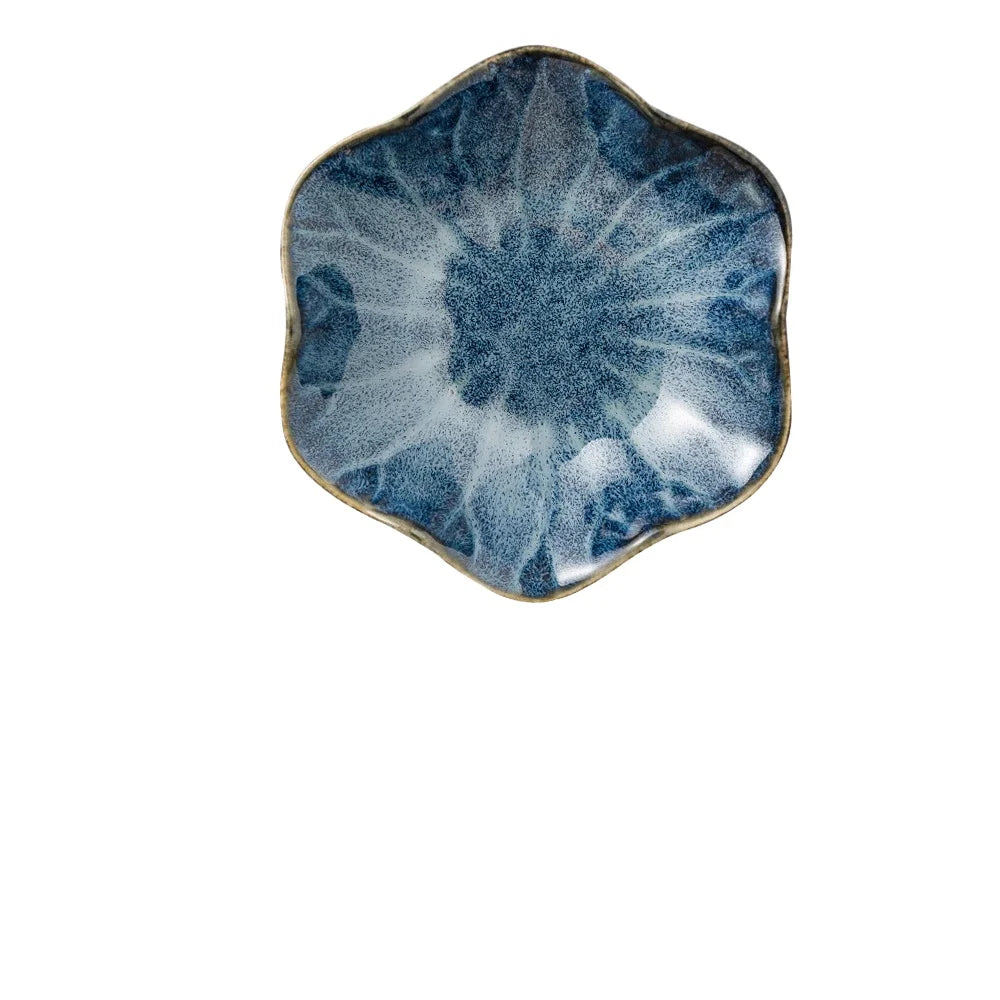 Creative and Minimalist Style Jewelry Tray Home Snack Dish Flavor Dish Ceramic Lotus Decoration Plate and Decorative Display