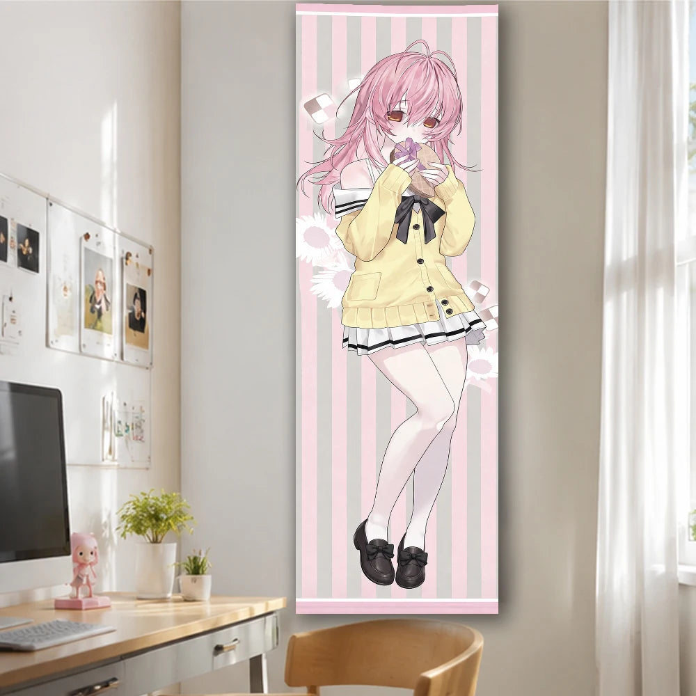 YOU and ME and HER A Love Story Two Anime Girls Tapestry Galgame Wall Hanging