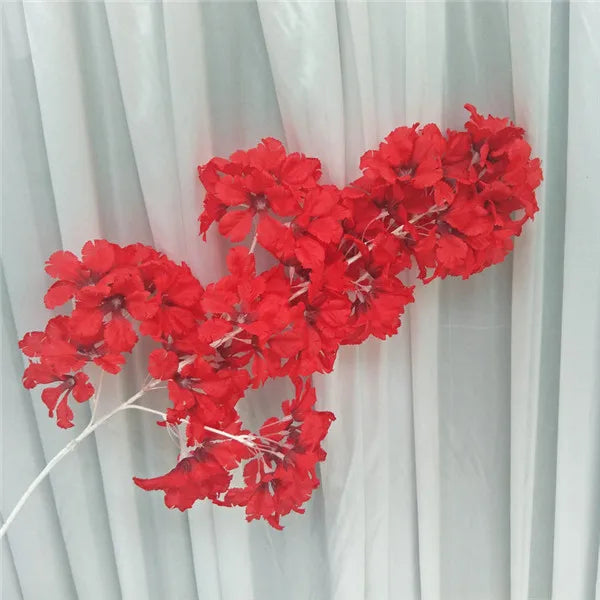90cm Silk Hydrangea White Branch Drifting Snow Gypsophila Artificial Flowers Cherry Blossoms Wedding Arch Decorate Fake Flower