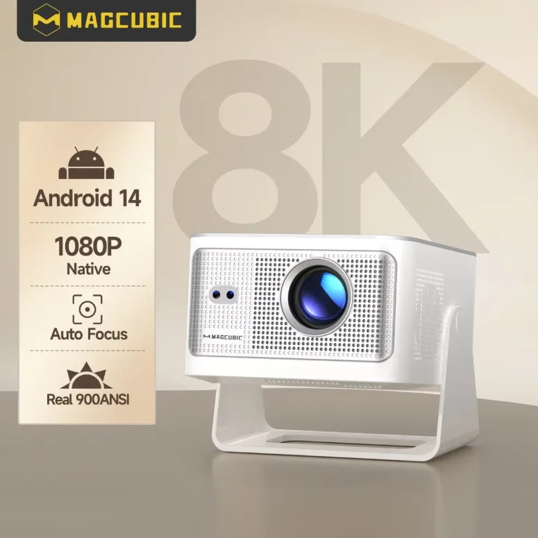 Magcubic Android 14 900ANSI Projector Auto Focus Native 1080P Support 8K With Wifi6 BT5.4 2+16G Portable Movie Outdoor HY350Max