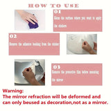 4pcs Self-Adhesive Acrylic Mirror Wall Stickers - Flexible, Non-Glass Decorative Tiles for Home & Wedding Decor