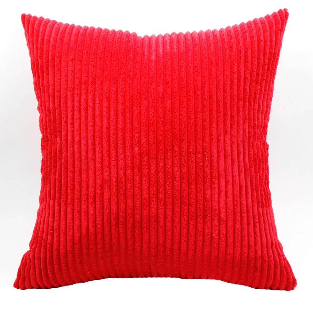 Supersoft Corduroy Cushion Cover Home Decor Pillow Covers Plain Striped Throw Pillow Case for Sofa Bed Living Room Decoration