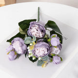30CM Artificial Flowers Silk Peony Bouquet Festival Vases for Decoration Craft Home Garden Living Room Wedding Accessories Props