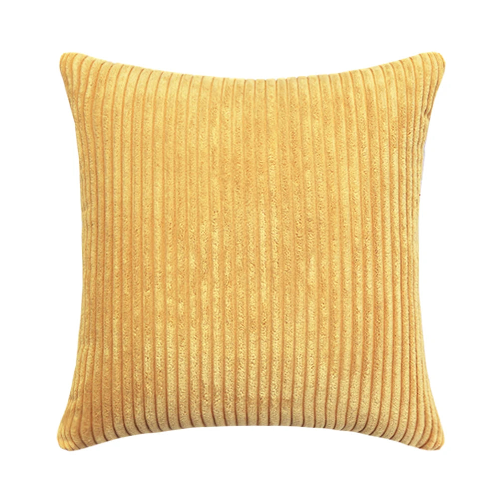 Supersoft Corduroy Cushion Cover Home Decor Pillow Covers Plain Striped Throw Pillow Case for Sofa Bed Living Room Decoration