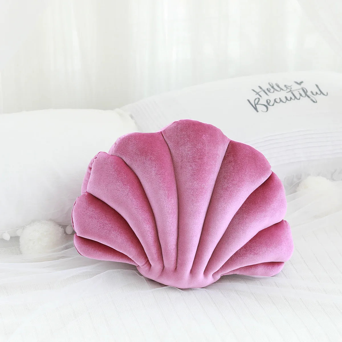 Fairy Home Luxury Decor Shell Pillow princess's Fantastic Velvet Pillow Sea Shell Home Decor Bed Sofa Cushion Decoration Gift