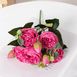30CM Artificial Flowers Silk Peony Bouquet Festival Vases for Decoration Craft Home Garden Living Room Wedding Accessories Props