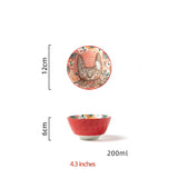 1pc/cute rabbit hand-painted bowl and plate underglaze ceramic household soup bowl commercial hotel noodle bowl fruit salad bowl