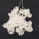90cm Silk Hydrangea White Branch Drifting Snow Gypsophila Artificial Flowers Cherry Blossoms Wedding Arch Decorate Fake Flower