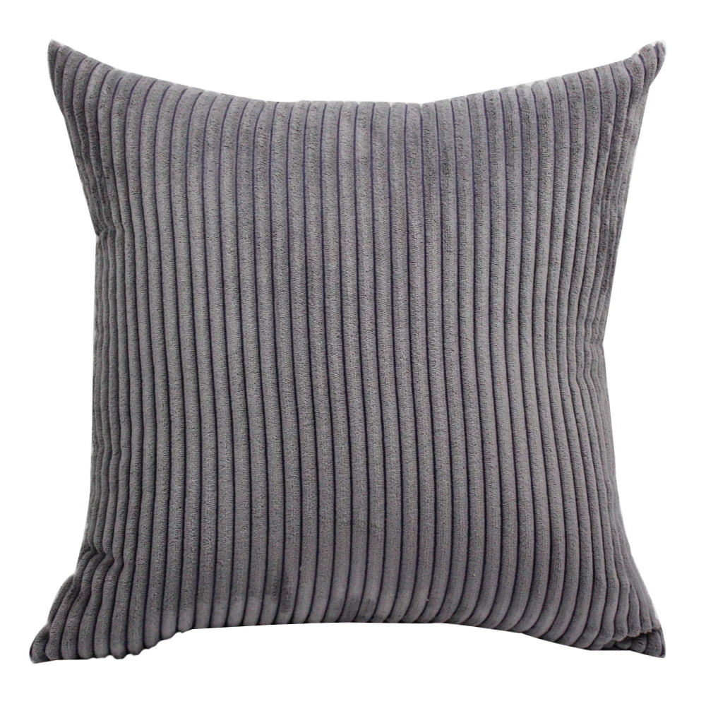 Supersoft Corduroy Cushion Cover Home Decor Pillow Covers Plain Striped Throw Pillow Case for Sofa Bed Living Room Decoration
